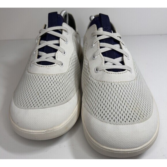 Olukai Moku Pae Men's 9.5 Mesh Boat Shoes No Tie Laces Slip On Navy - Picture 4 of 10